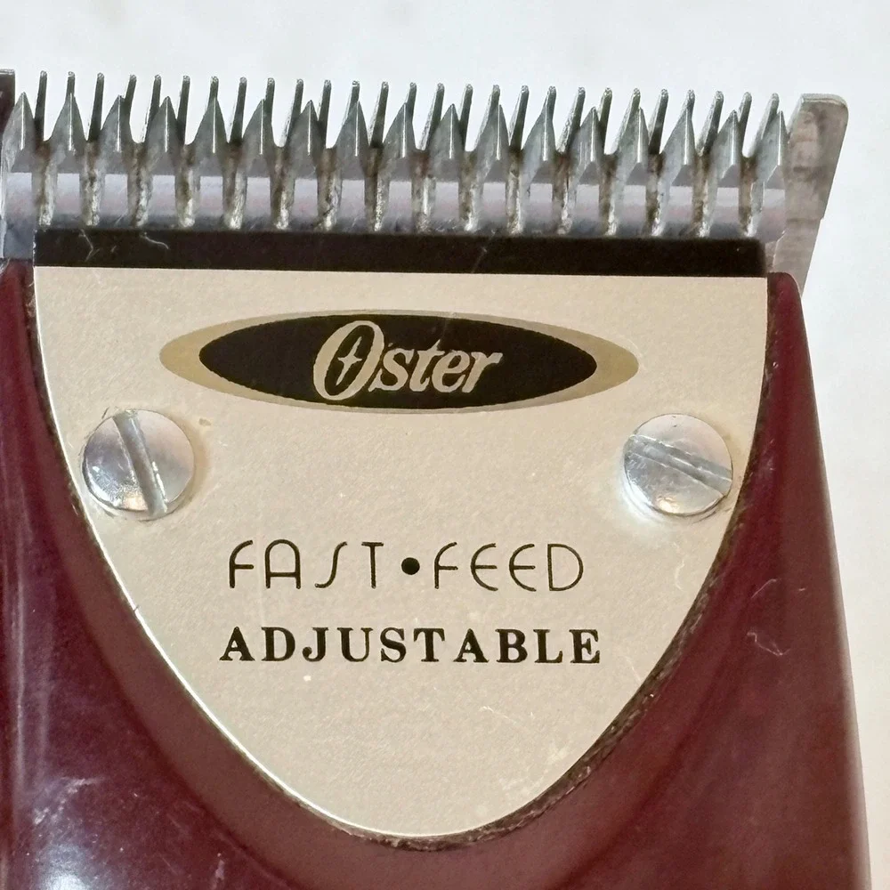 Oster Fast Feed Adjustable Pivot Motor Clipper Burgundy Made in USA 23-51F